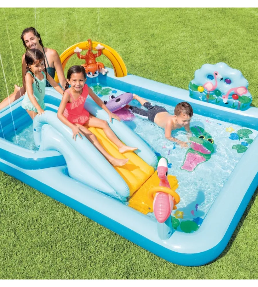 Piscine-Intex Playcenter gonfiabile "jungle" 244x198x71 cm i.3 - cod. 57161np