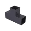 Suki Ferramenta Per Esterno|Plug-in connettore giunto 7x7 angolo 90° nero con 3 connessioni