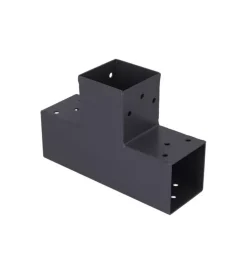 Suki Ferramenta Per Esterno|Plug-in connettore giunto 7x7 angolo 90° nero con 3 connessioni