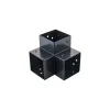Ferramenta Per Esterno-Suki Plug-in connettore 9x9 90° angolare antracite con 3 connessioni