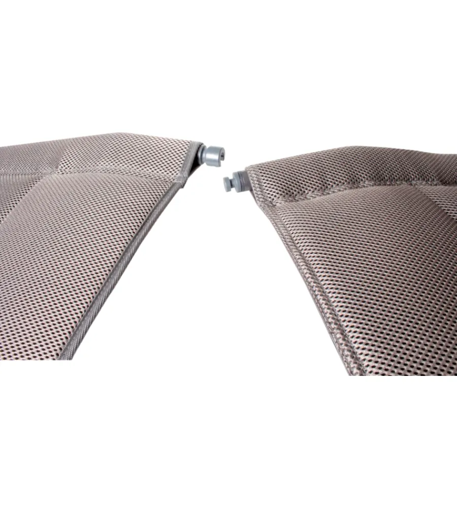 Campeggio-Brunner Poggiapiedi "aravel 3d footrest" in alluminio e 3durafeel grigio chiaro 51x71x48/43 cm