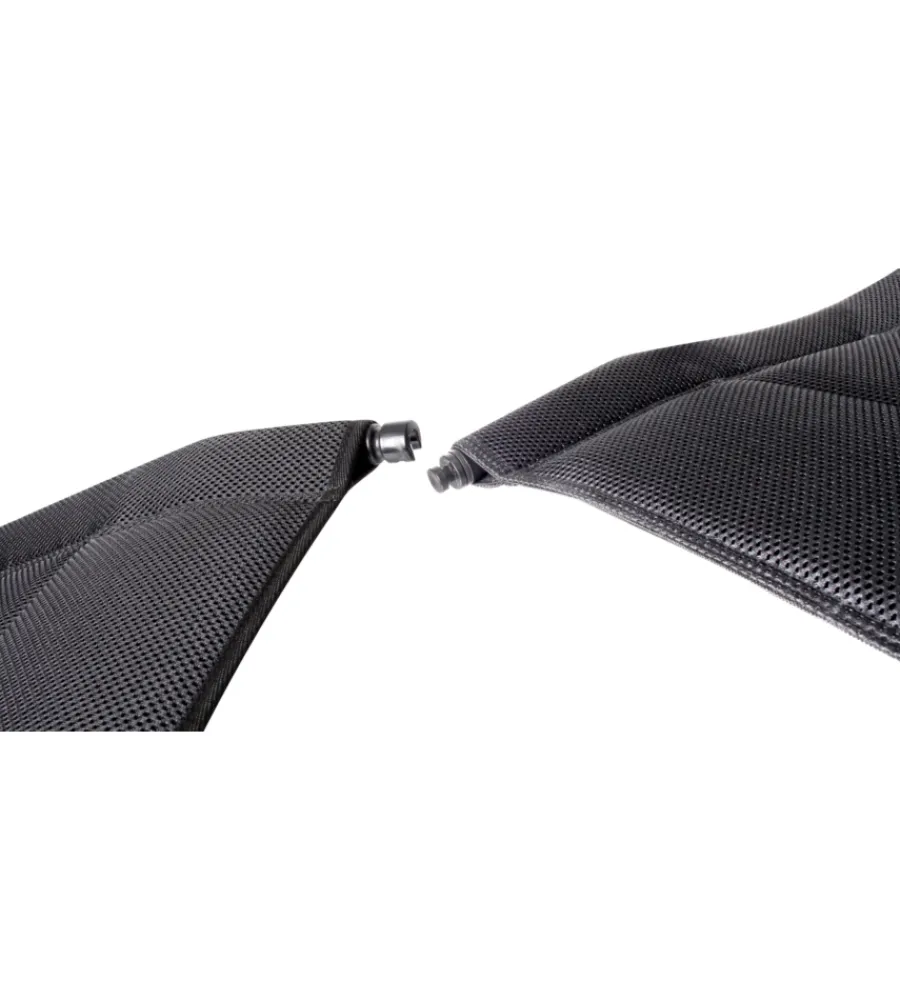 Brunner Campeggio|Poggiapiedi "aravel 3d footrest" in alluminio e 3durafeel nero 51x71x48/43 cm