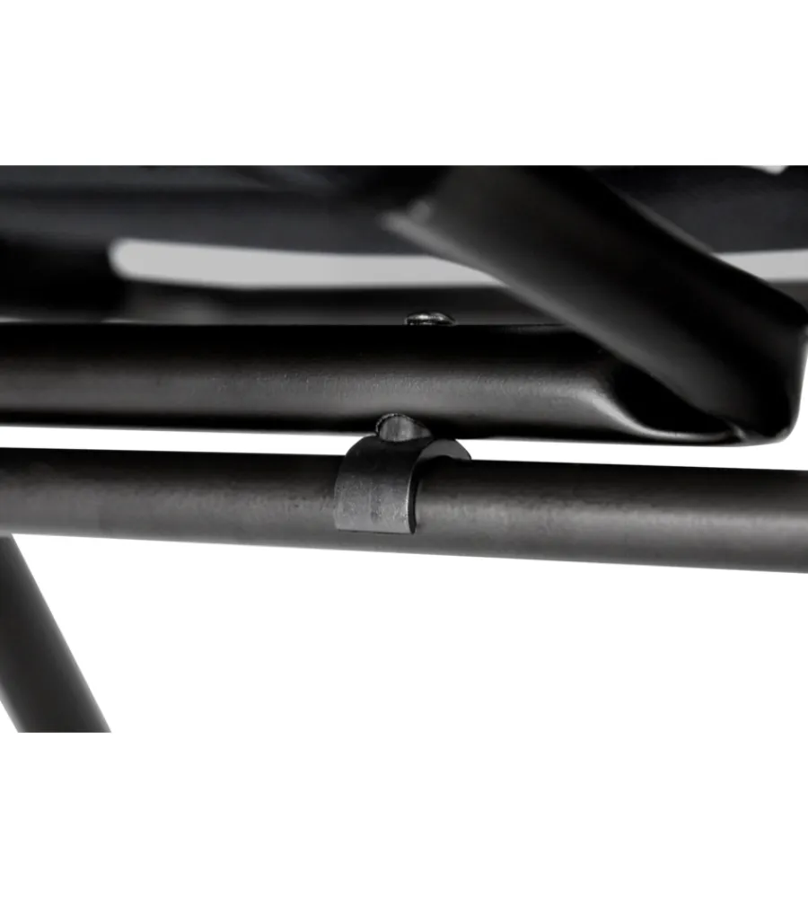 Poggiapiedi "aravel 3d universal" in alluminio e poliestere nero 43x95x47/44 cm Campeggio