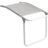 Brunner Campeggio|Poggiapiedi "skye footrest"  in alluminio e syntex plus grigio chiaro 47x72x51/43 cm