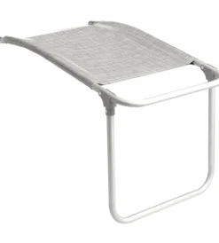 Brunner Campeggio|Poggiapiedi "skye footrest" in alluminio e syntex plus grigio chiaro 47x72x51/43 cm