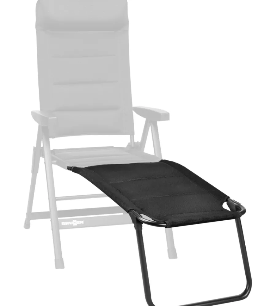 Campeggio-Brunner Poggiapiedi "skye 3d footrest" in alluminio e3durafeel nero 47x72x51/43 cm