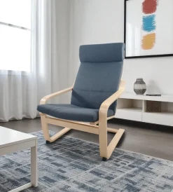 Clearance Poltrona bella home "lilibet" grigia in legno di faggio 67x86x97 cm Poltrone E Pouf