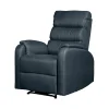 BellaHome Poltrone E Pouf|Poltrona "chiara" con recliner in tessuto antracite 71x95x98 cm