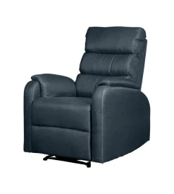 BellaHome Poltrone E Pouf|Poltrona "chiara" con recliner in tessuto antracite 71x95x98 cm