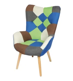 Poltrone E Pouf-BellaHome Poltrona "patch" con braccioli, 68x76x98 cm