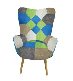 Poltrone E Pouf-BellaHome Poltrona "patch" con braccioli, 68x76x98 cm