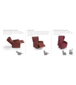 Poltrone E Pouf|Poltrona con recliner e alzata elettrica 