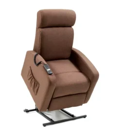 Hot Poltrona con recliner e alzata elettrica "marta" marrone, 75x78x110 cm Poltrone E Pouf
