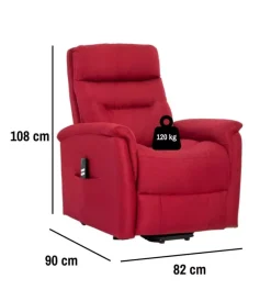 BellaHome Poltrone E Pouf|Poltrona con recliner e alzata elettrico 