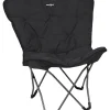 Brunner Campeggio|Poltrona da campeggio "action vivavita lounger" in acciaio e poliestere nero 74x43x56/99 cm