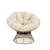 Best Poltrona da esterno girevole essenza "bora bora" in acciaio e polyrattan 95x84x76 cm Mobili Da Giardino E Accessori