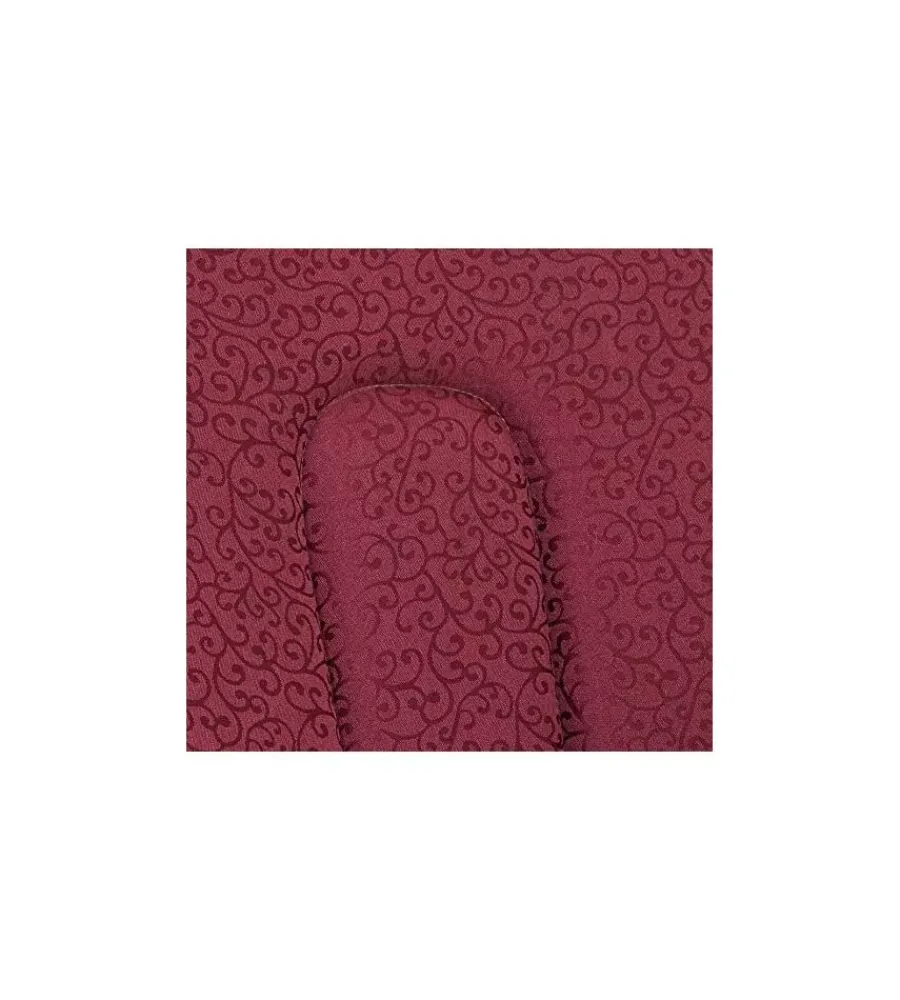 Poltrone E Pouf|Poltrona dondolo oscillante da allattamento "douglas" legno massello noce e cuscino bordeaux, 68x50x107 cm