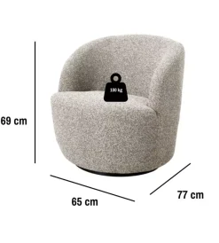 BellaHome Poltrone E Pouf|Poltrona girevole 