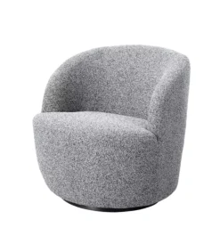 Poltrone E Pouf-BellaHome Poltrona girevole "aura" grigio 65x77x69 cm