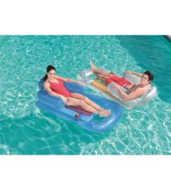 Clearance Poltrona gonfiabile con schienale e porta bicchiere per piscina 164x84 cm - cod. 43028 Piscine
