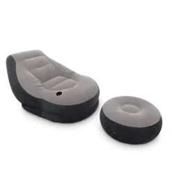 Intex Campeggio|Poltrona gonfiabile "lounge" con ottomana poggiapiedi 102x137x79 cm - cod. 68564np