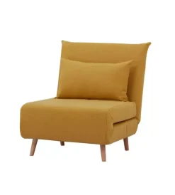 Clearance Poltrona letto "dream" in tessuto color senape, 82x90x84 cm Poltrone E Pouf