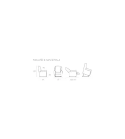 Best Poltrona "luna" con recliner e alzata elettrica in tessuto beige, 75x84x107 cm Poltrone E Pouf