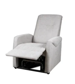Poltrone E Pouf-BellaHome Poltrona massaggiante "siena" con recliner elettrico in tessuto grigio 75x93x105 cm