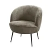 BellaHome Poltrone E Pouf|Poltrona "nora" in velluto a coste grigio 63x71x71 cm