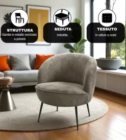 BellaHome Poltrone E Pouf|Poltrona 