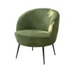 Poltrone E Pouf-BellaHome Poltrona "nora" in velluto a coste salvia 63x71x71 cm