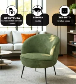 Poltrone E Pouf-BellaHome Poltrona 