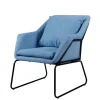 BellaHome Poltrone E Pouf|Poltrona "oslo" azzurra, 68x70x79,5 cm