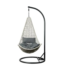 Best Poltrona sospesa da esterno "mezzaluna" grigio 95x125 cm Mobili Da Giardino E Accessori