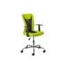 Sedie Ufficio|Poltroncina ufficio verde con braccioli e ruote, 55x54,5x85-95 cm