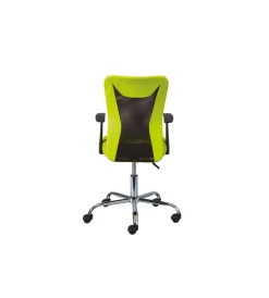 Sedie Ufficio|Poltroncina ufficio verde con braccioli e ruote, 55x54,5x85-95 cm