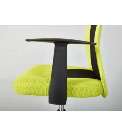 Sedie Ufficio|Poltroncina ufficio verde con braccioli e ruote, 55x54,5x85-95 cm
