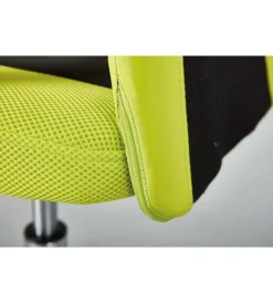 Sedie Ufficio|Poltroncina ufficio verde con braccioli e ruote, 55x54,5x85-95 cm