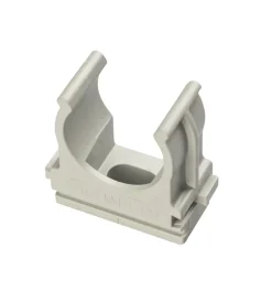 Poly Pool Tubi E Canaline|- 5 clips fissatubo a scatto per tubi ø 25 mm grigie