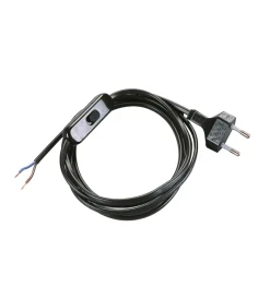 Poly Pool Cavi Elettrici E Relativi Accessori|- 1,5 m cavo alimentazione abat-jour spina 2,5 a nero