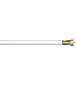 New - 10 m cavo h03vv-f 3 x 0,75 mm² bianco Cavi Elettrici E Relativi Accessori