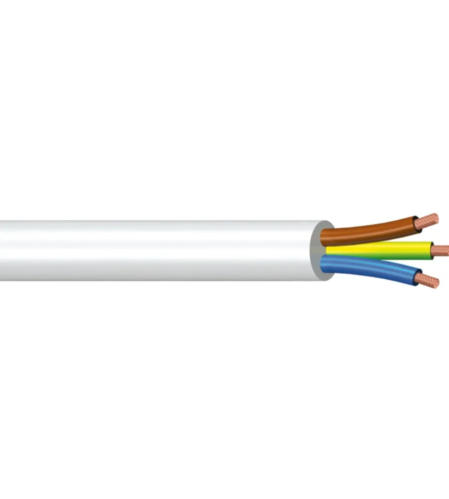 Cavi Elettrici E Relativi Accessori-Poly Pool - 10 m cavo h05vv-f 3 x 1,5 mm² bianco