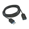 Sale - 5 m prolunga con spina e presa 10 a nera Prolunghe