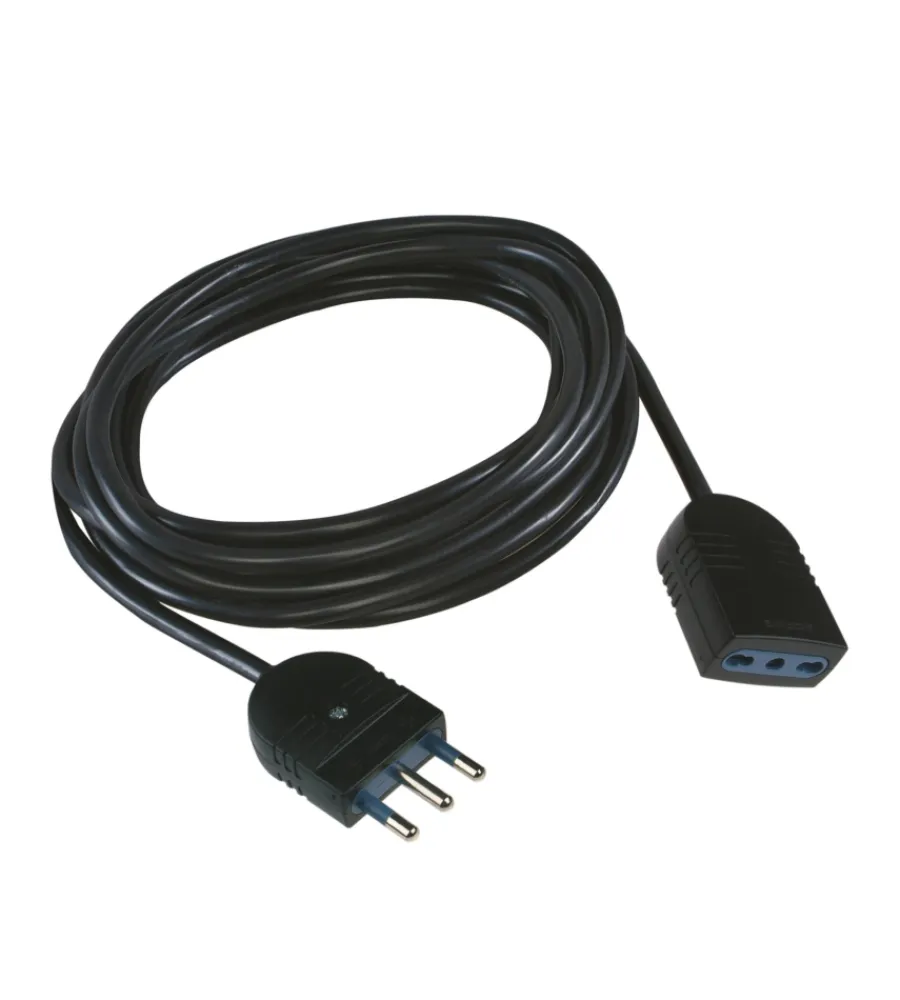 Prolunghe-Poly Pool - 5 m prolunga con spina 16 a e presa bivalente bianca