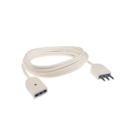 Prolunghe-Poly Pool - 5 m prolunga con spina 16 a e presa bivalente bianca