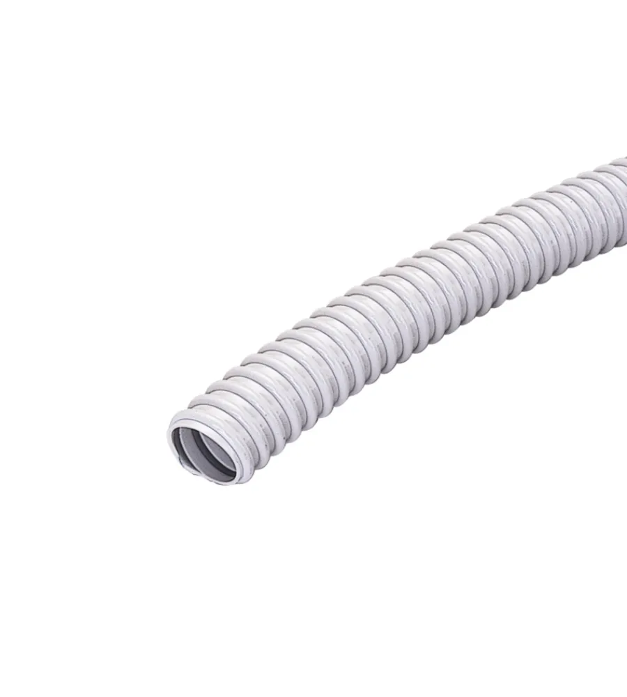Tubi Corrugati-Poly Pool - 5 m tubo pieghevole (guaina) 2.3.1.1 ø 16 mm grigio