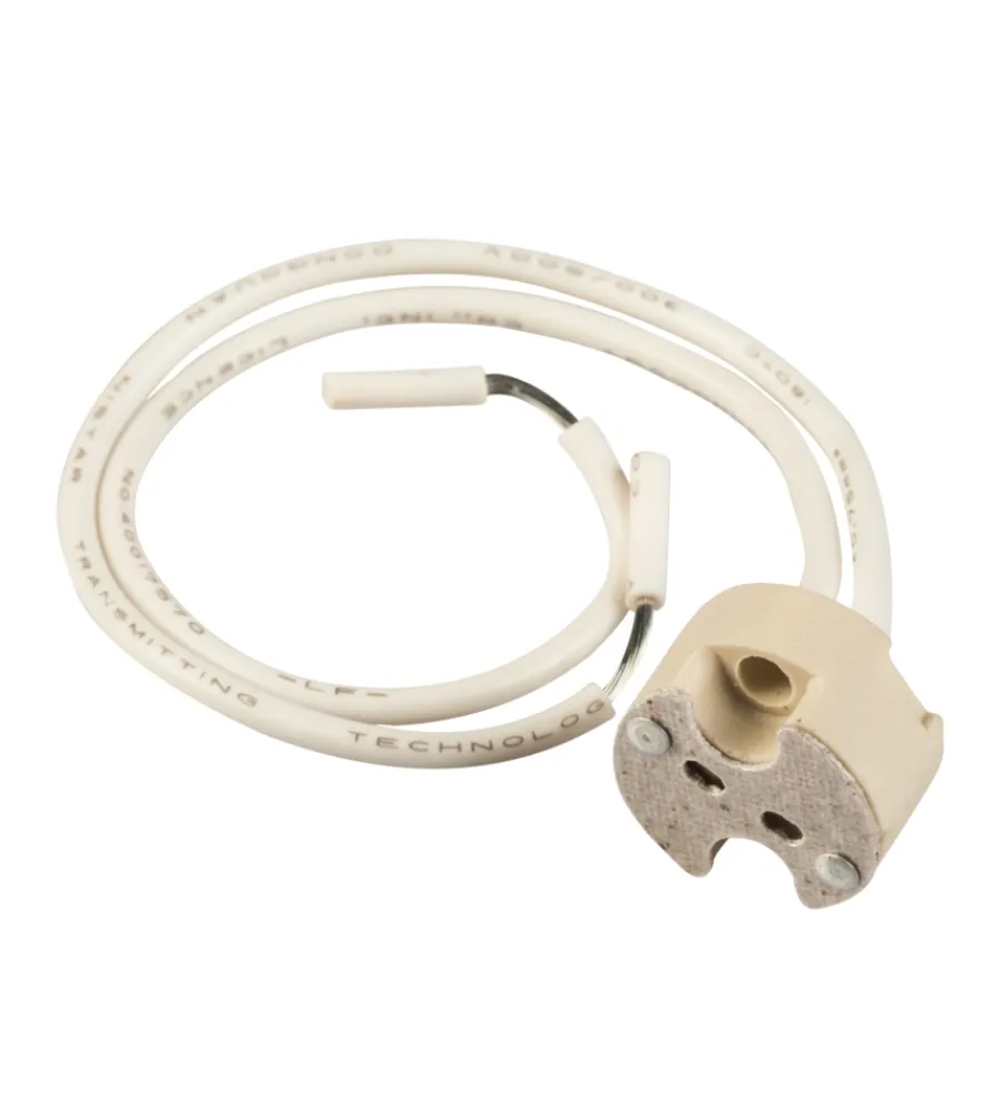 Portalampade-Poly Pool - 2 portalampada 24 v in steatite, attacco g4 e gz4 - gx5.3 - g6.35 - gy6.35 avorio