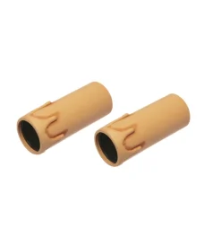 Poly Pool Portalampade|- 2 portalampada e14 a candela 250 v~ con staffa metallica avorio antico