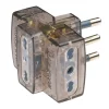 Multiprese Ed Adattatori-Poly Pool - adattatore multiplo spina 16 a e 3 prese bivalenti trasparente fumé