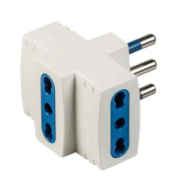 Poly Pool Multiprese Ed Adattatori|- adattatore multiplo spina 16 a e 3 prese bivalenti bianco